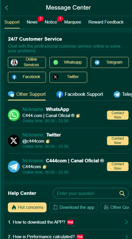 C444 Game Login