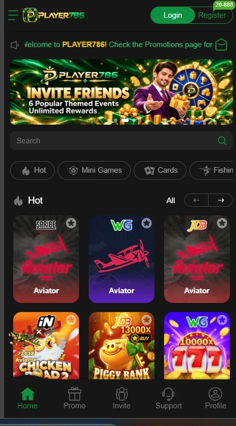 PLAYER786 Game App